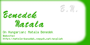 benedek matala business card